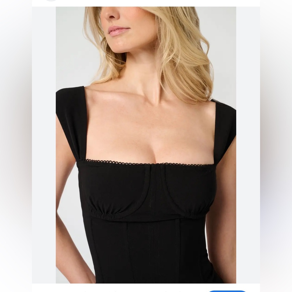WeWoreWhat Black Ruched Bra Top